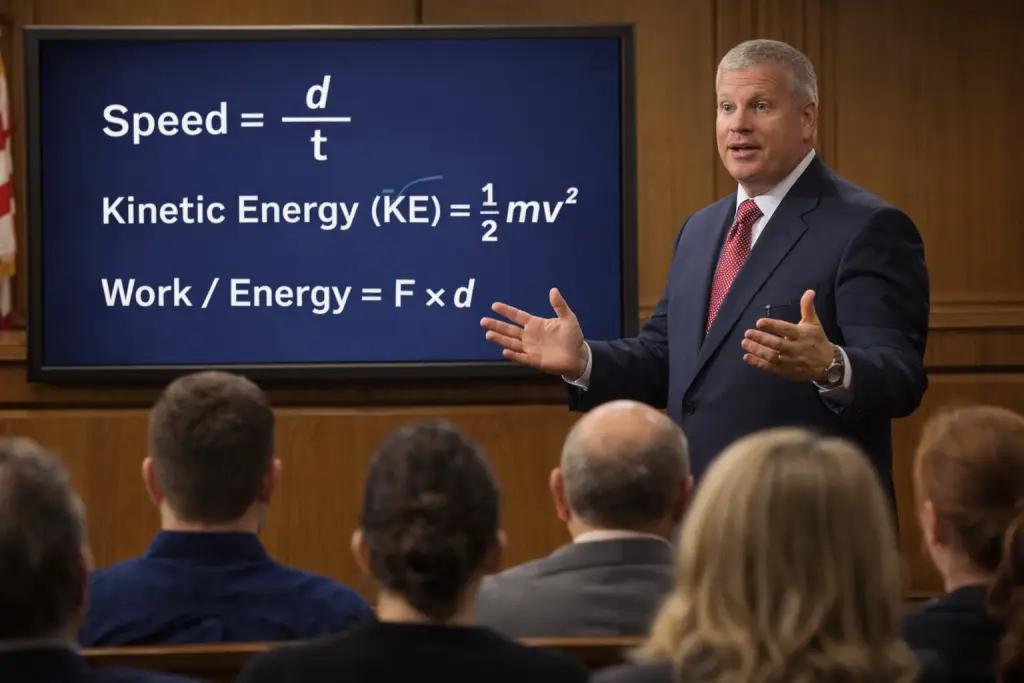 Todd Tracy Explaining Energy Exerted On Vehicles In A Crash