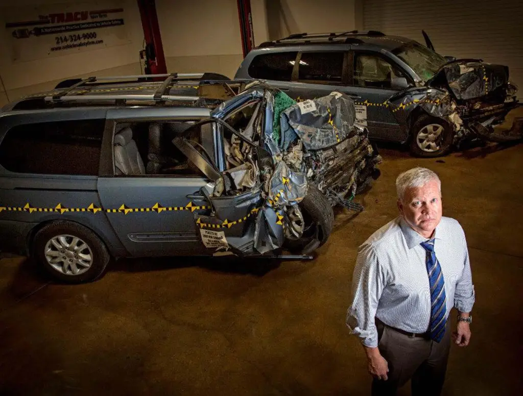 Todd Tracy in his Dallas Crash Lab