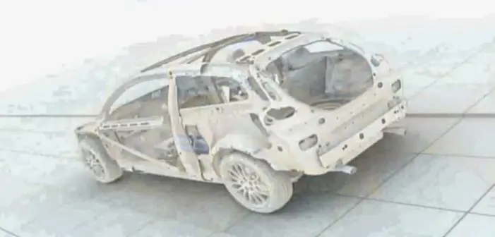 Structural Design to use the bumper and tires to protect passengers in a rear end collision.